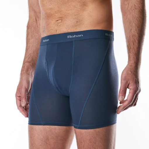 Men'S Aether Boxers With Fly Opening Peninsula Blue