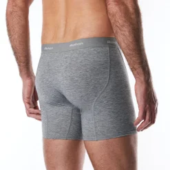 Men'S Aether Boxers With Fly Opening Mid Grey Marl