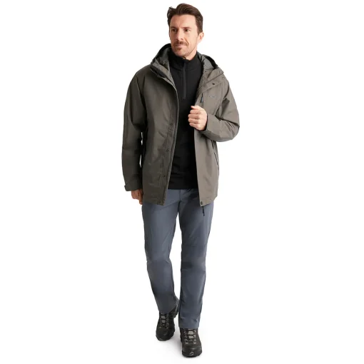 Men'S Brecon Waterproof Jacket Dark Olive Brown
