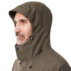 Men'S Brecon Waterproof Jacket Dark Olive Brown
