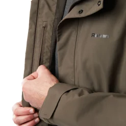 Men'S Brecon Waterproof Jacket Dark Olive Brown