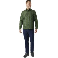 Men'S Coast Long Sleeve Shirt Highland Green Check