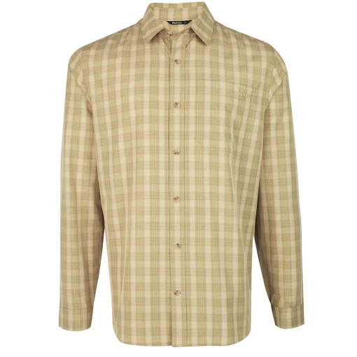 Men'S Coast Long Sleeve Shirt Stone/Citrus Check