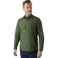 Men'S Coast Long Sleeve Shirt Highland Green Check