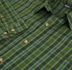 Men'S Coast Long Sleeve Shirt Highland Green Check