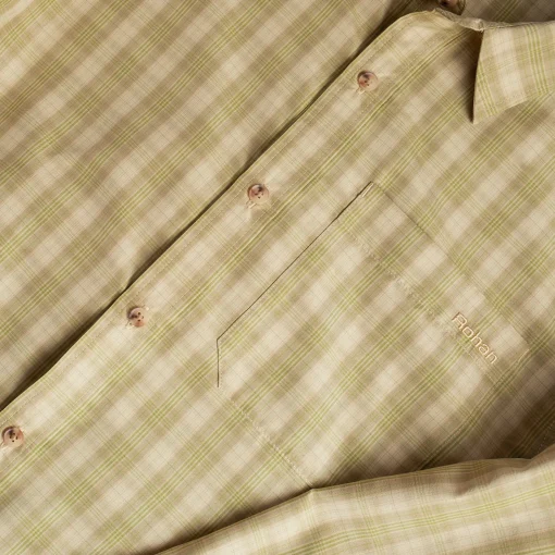 Men'S Coast Long Sleeve Shirt Stone/Citrus Check