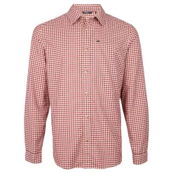 Men'S Firth Long Sleeve Shirt Chestnut Red Gingham