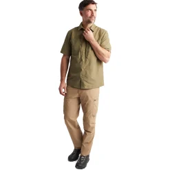 Men'S Frontier Short Sleeve Shirt Umber Green