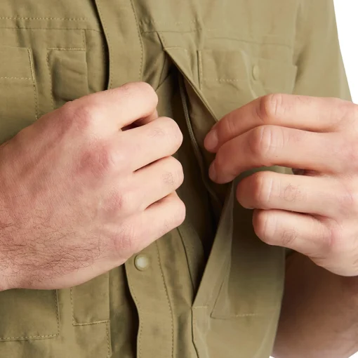 Men'S Frontier Short Sleeve Shirt Umber Green