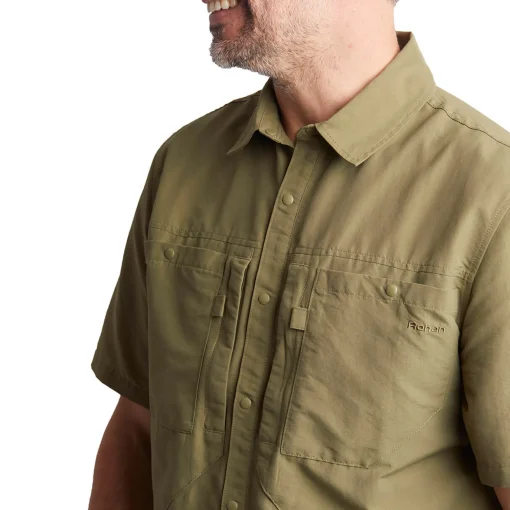 Men'S Frontier Short Sleeve Shirt Umber Green