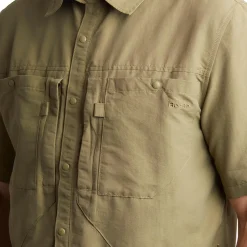 Men'S Frontier Short Sleeve Shirt Umber Green