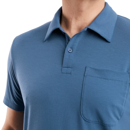 Men'S Global Short Sleeve Polo Cumbria Blue