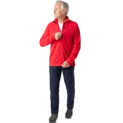 Men'S Microgrid Fleece Jacket Aura Red