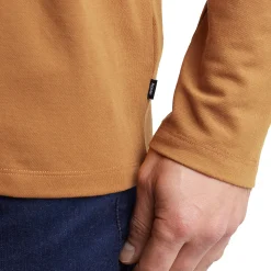 Men'S Newlyn Henley Long Sleeve Top Desert Ochre