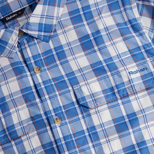 Men'S Pennine Long Sleeve Shirt Ecru/Island Blue Check