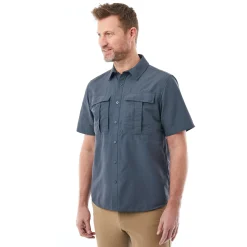 Men'S Pioneer Short Sleeve Shirt Blue Shadow