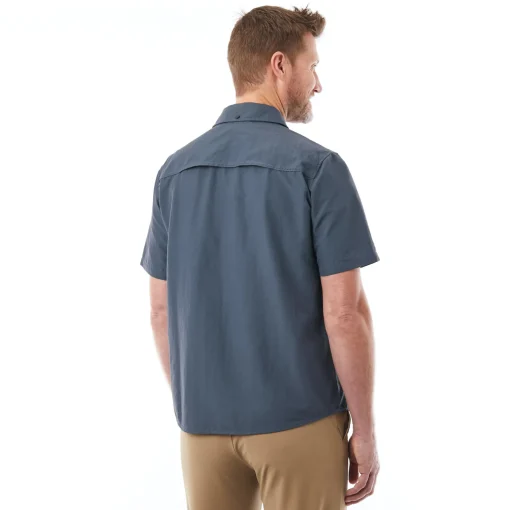 Men'S Pioneer Short Sleeve Shirt Blue Shadow