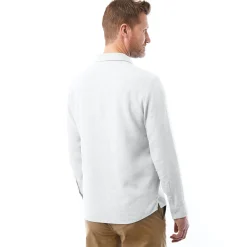 Men'S Porto Linen Long Sleeve Shirt White
