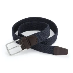 Men'S Woven Stretch Belt Deep Navy