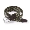 Men'S Woven Stretch Belt Khaki Green/Dune