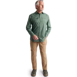 Men'S Zenith Long Sleeve Shirt Flint Green Check