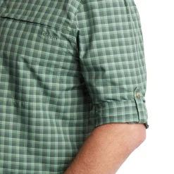 Men'S Zenith Long Sleeve Shirt Flint Green Check