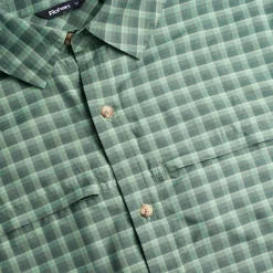 Men'S Zenith Long Sleeve Shirt Flint Green Check