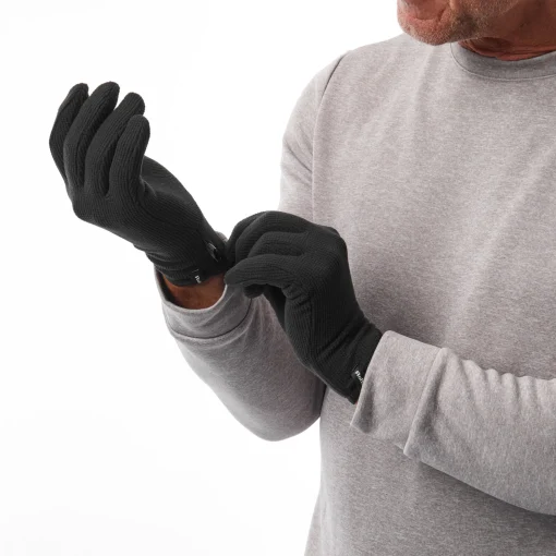 Stretch Microgrid Gloves Black