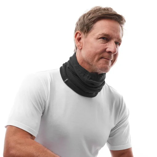 Stretch Microgrid Necktube Black