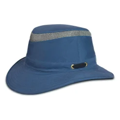 Tilley T5M0 Medium Curved Brim Organic Cotton Airflo Hat Mid Blue