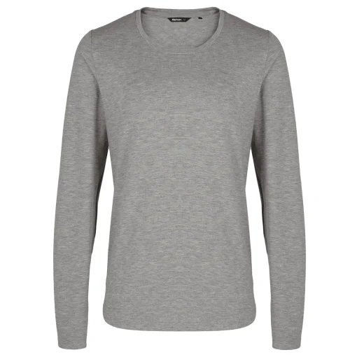 Women'S Basis Long Sleeve T Mid Grey Marl