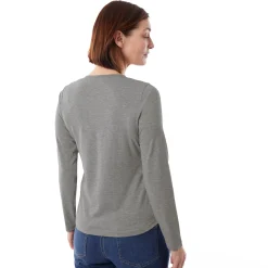 Women'S Basis Long Sleeve T Mid Grey Marl