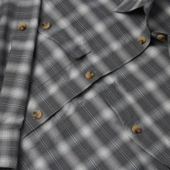 Women'S Bay Long Sleeve Shirt Grey Rock Check