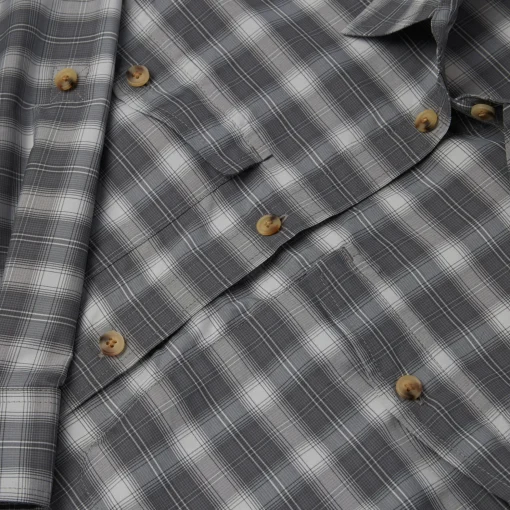 Women'S Bay Long Sleeve Shirt Grey Rock Check