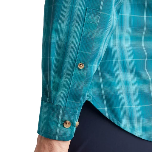 Women'S Coast Long Sleeve Shirt Deep Teal/Cove Check