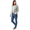 Women'S Flex Tapered Fit Stretch Jeans In Mid Denim