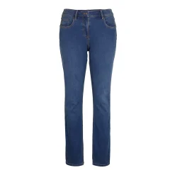 Women'S Flex Tapered Fit Stretch Jeans In Mid Denim