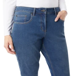 Women'S Flex Tapered Fit Stretch Jeans In Mid Denim