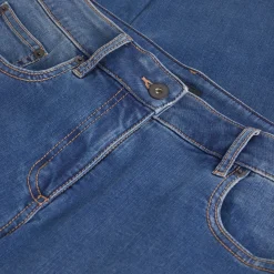 Women'S Flex Tapered Fit Stretch Jeans In Mid Denim