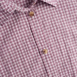 Women'S Isle Short Sleeve Shirt Haze Purple Gingham