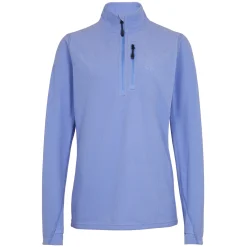Women'S Microgrid Zip Neck Top Orchid Lilac