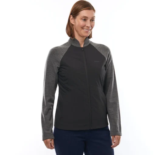 Women'S Radiant Merino Hybrid Jacket Black/Grey Marl
