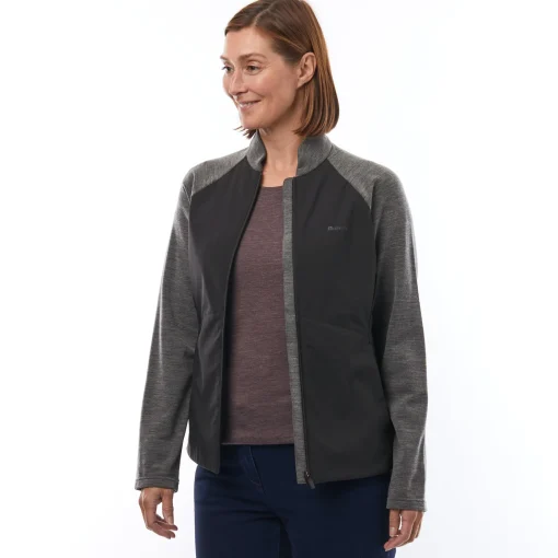 Women'S Radiant Merino Hybrid Jacket Black/Grey Marl
