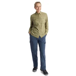 Women'S Savannah Long Sleeve Shirt Stone/Umber Green Check