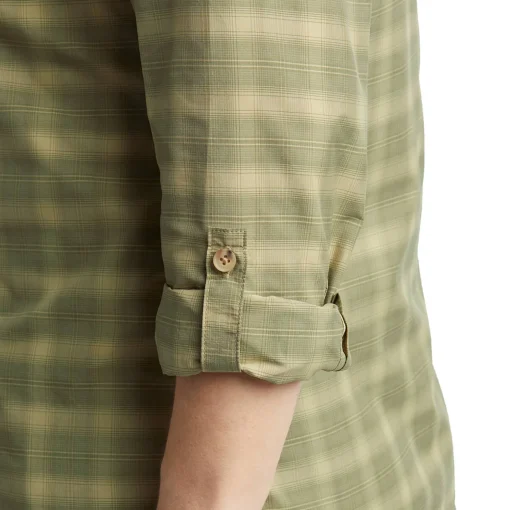 Women'S Savannah Long Sleeve Shirt Stone/Umber Green Check