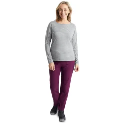 Women'S Shoreline Long Sleeve Top Haze Grey/Ecru Stripe