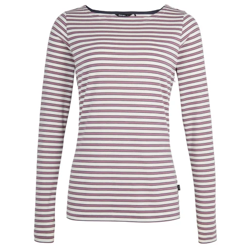 Women'S Shoreline Long Sleeve Top Ecru/Haze Purple Stripe