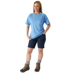 Women'S Vapour Short Sleeve T Azure Blue Marl